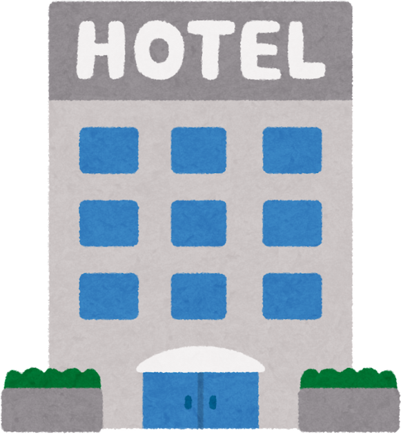 Illustration of a Small Three-Story Hotel